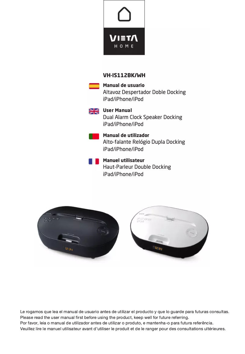 Image de la première page du manuel de l'appareil VH-IS112WH