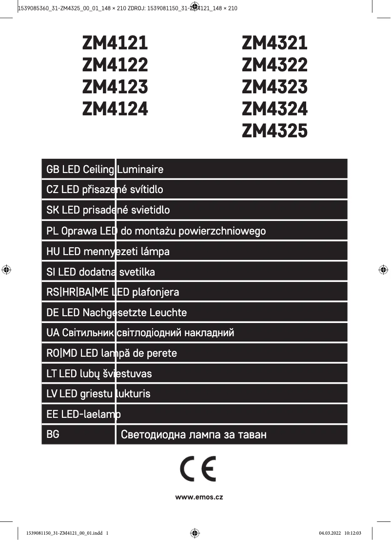 Page n°1 - Manuel utilisateur Emos ZM4325