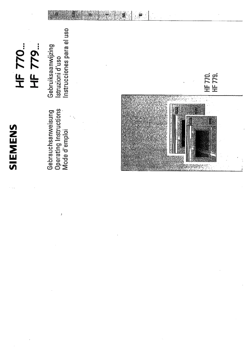 Page 1 de la notice Manuel utilisateur Siemens HF779