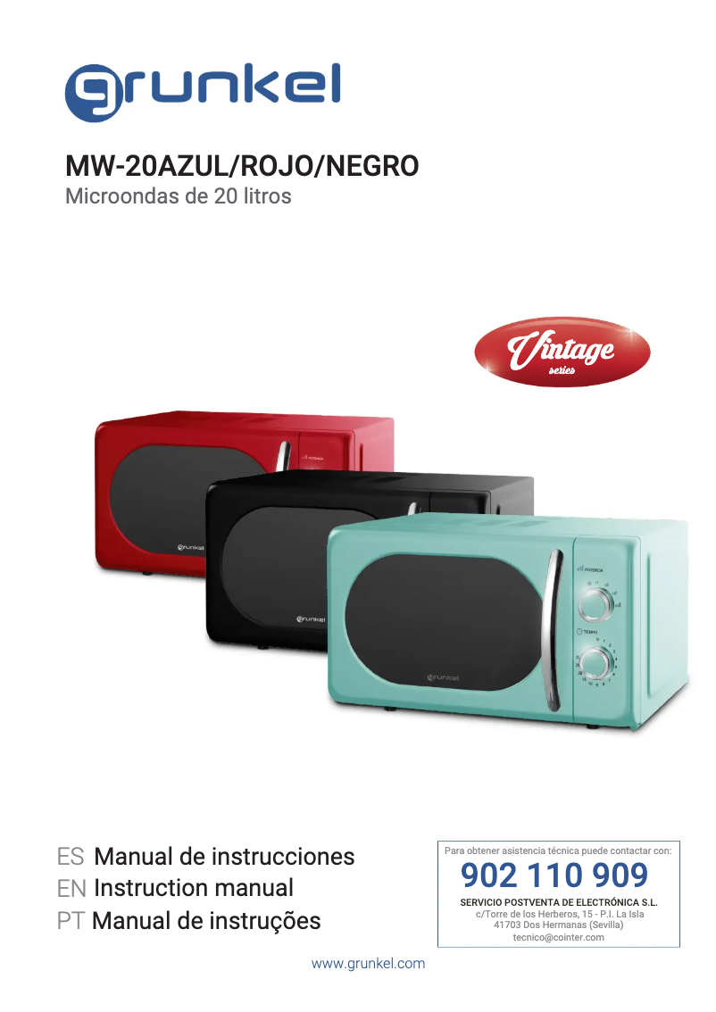 Image de la première page du manuel de l'appareil MW-20