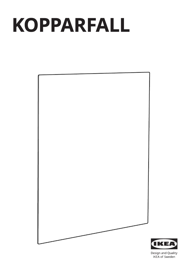 Page 1 de la notice Manuel utilisateur Ikea KOPPARFALL 105.087.86