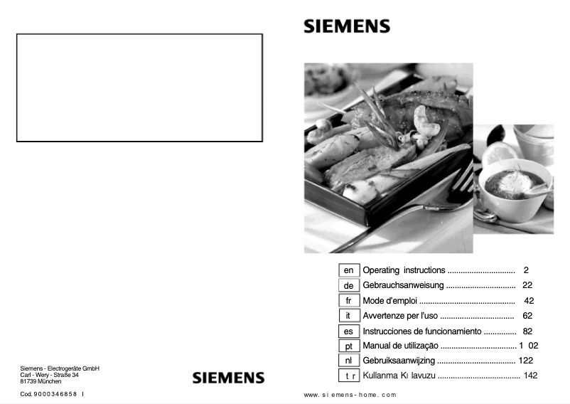 Page 1 de la notice Manuel utilisateur Siemens ER726RT90E