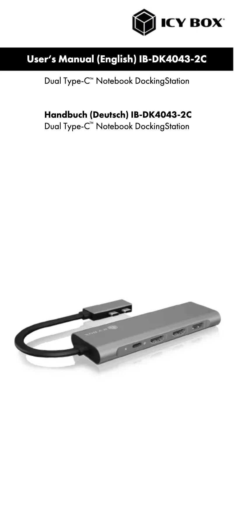 Página 1 del manual Manual de usuario Icy Box IB-DK4043-2C