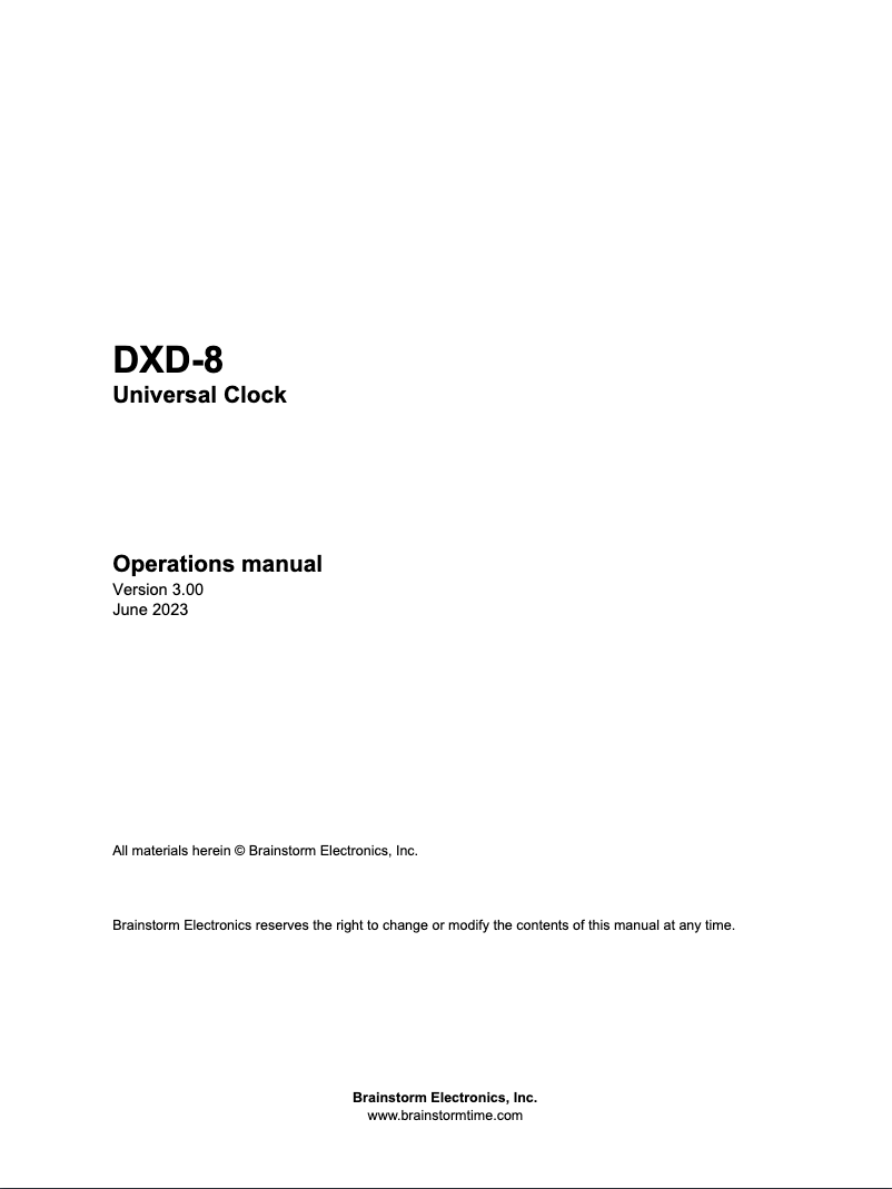 Image de la première page du manuel de l'appareil DXD-8