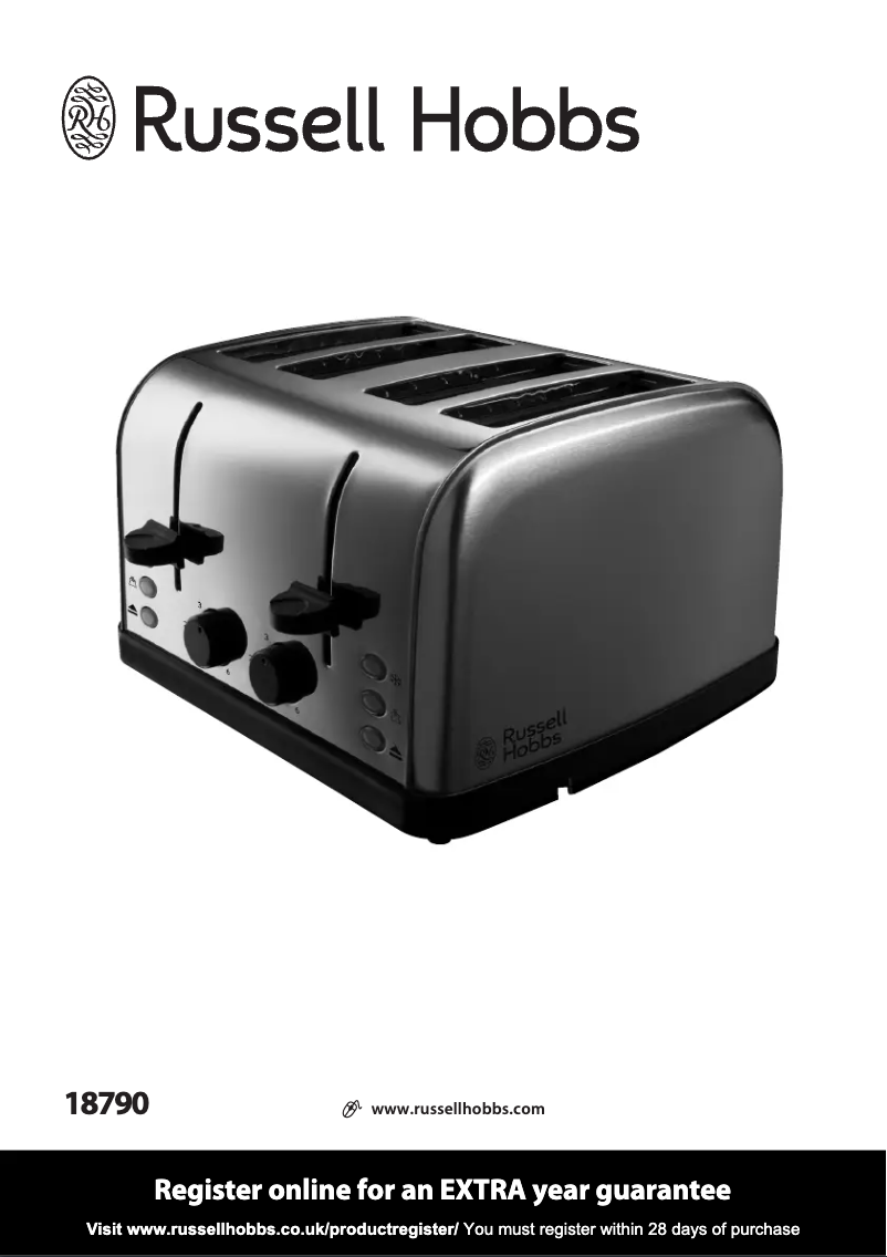 Page 1 de la notice Manuel utilisateur Russell Hobbs 18790