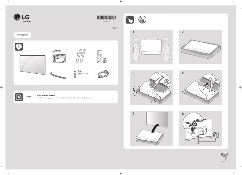 Page n°1 - Manuel utilisateur LG 43UM7100PPA