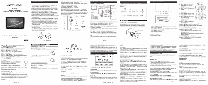 Page 1 de la notice Manuel utilisateur Muse M-755 BT