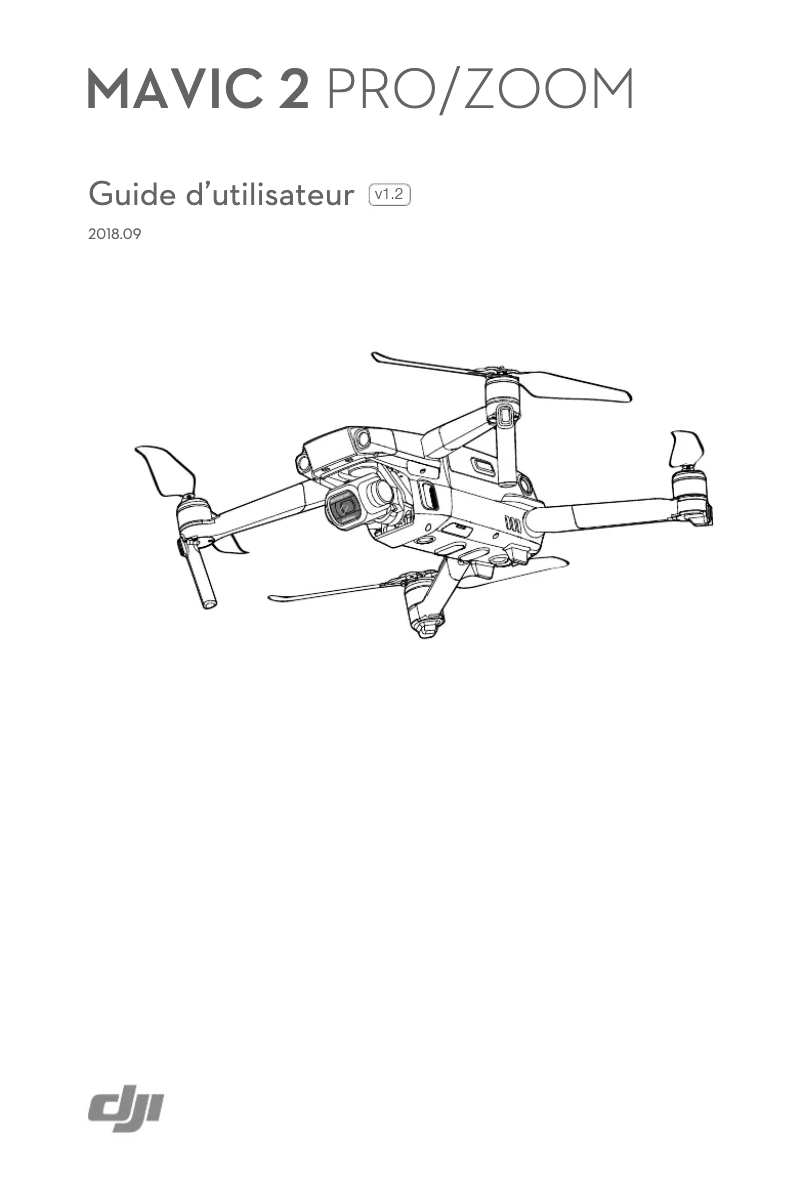 Page 1 de la notice Manuel utilisateur DJI Mavic 2 Zoom