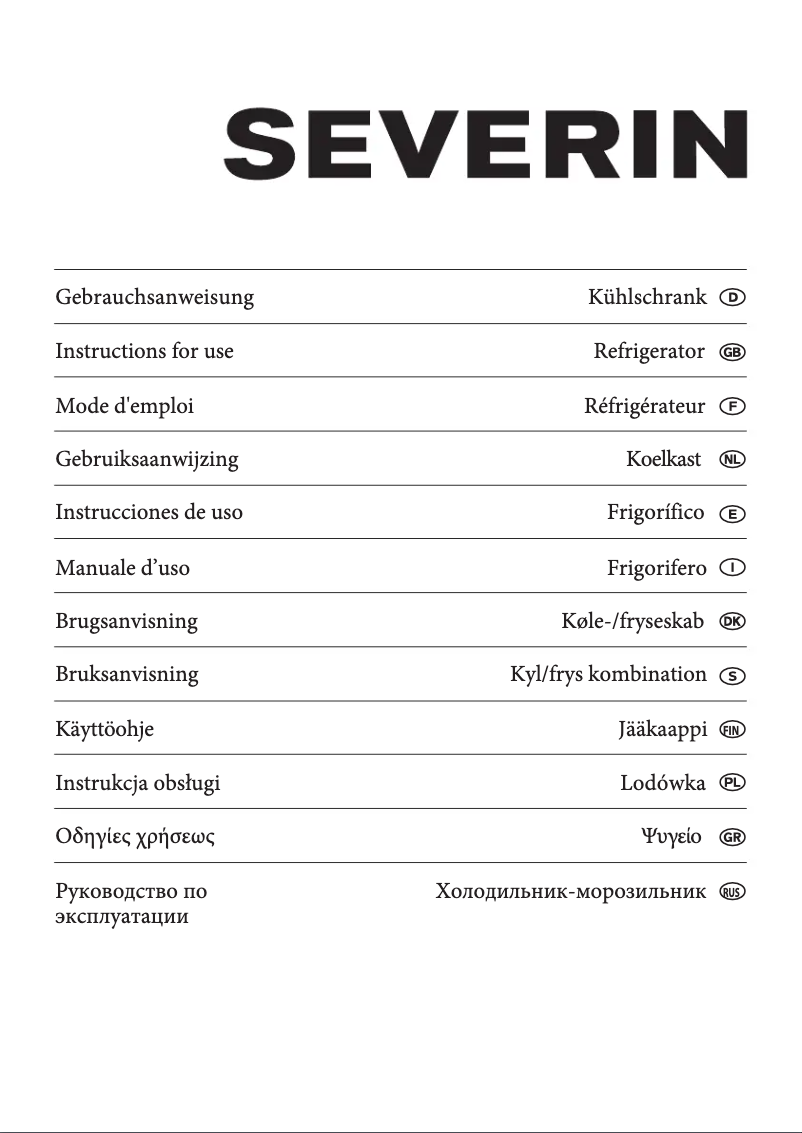 Página 1 del manual Manual de usuario Severin KS 9853