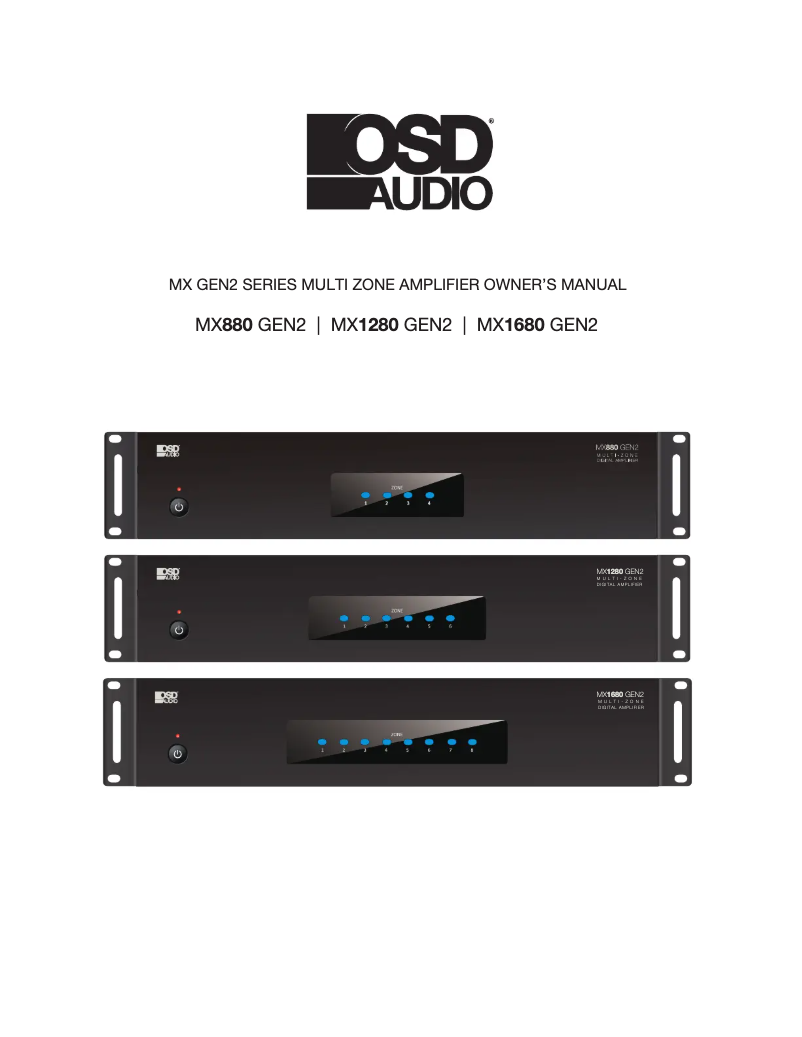 Page 1 de la notice Manuel utilisateur OSD Audio MX880 Gen2