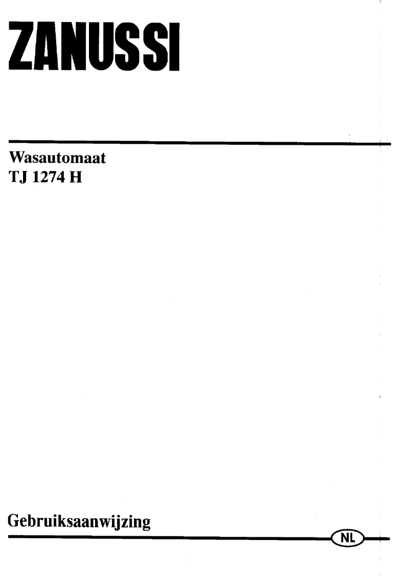 First page image of the manual for TJ 1274H