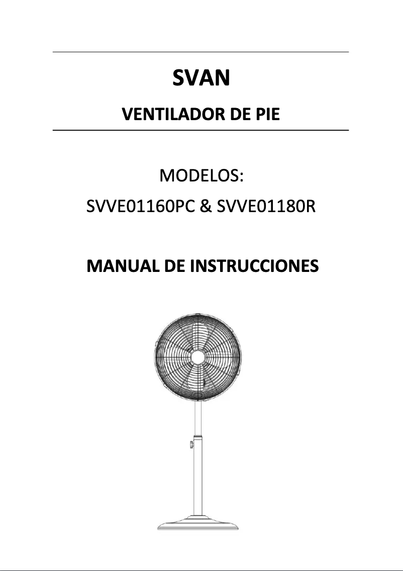 Page 1 de la notice Manuel utilisateur SVAN SVVE01180R
