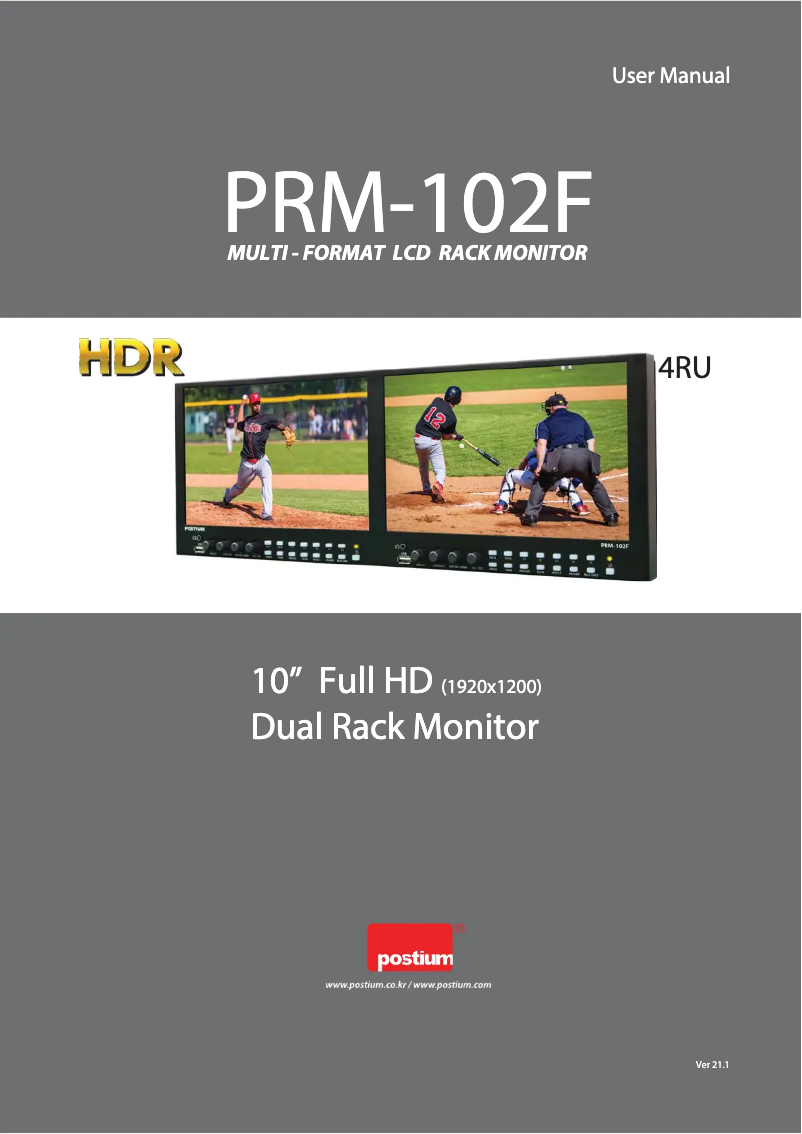 Image de la première page du manuel de l'appareil PRM-102F