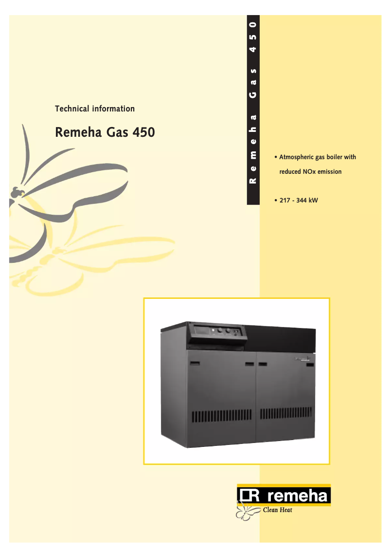 Página 1 del manual Manual de usuario Remeha Gas 450