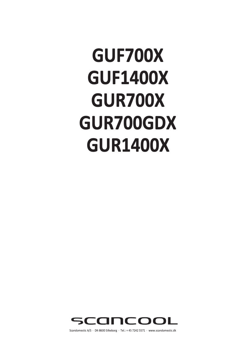 Page n°1 - Manuel utilisateur Scandomestic GUR700X