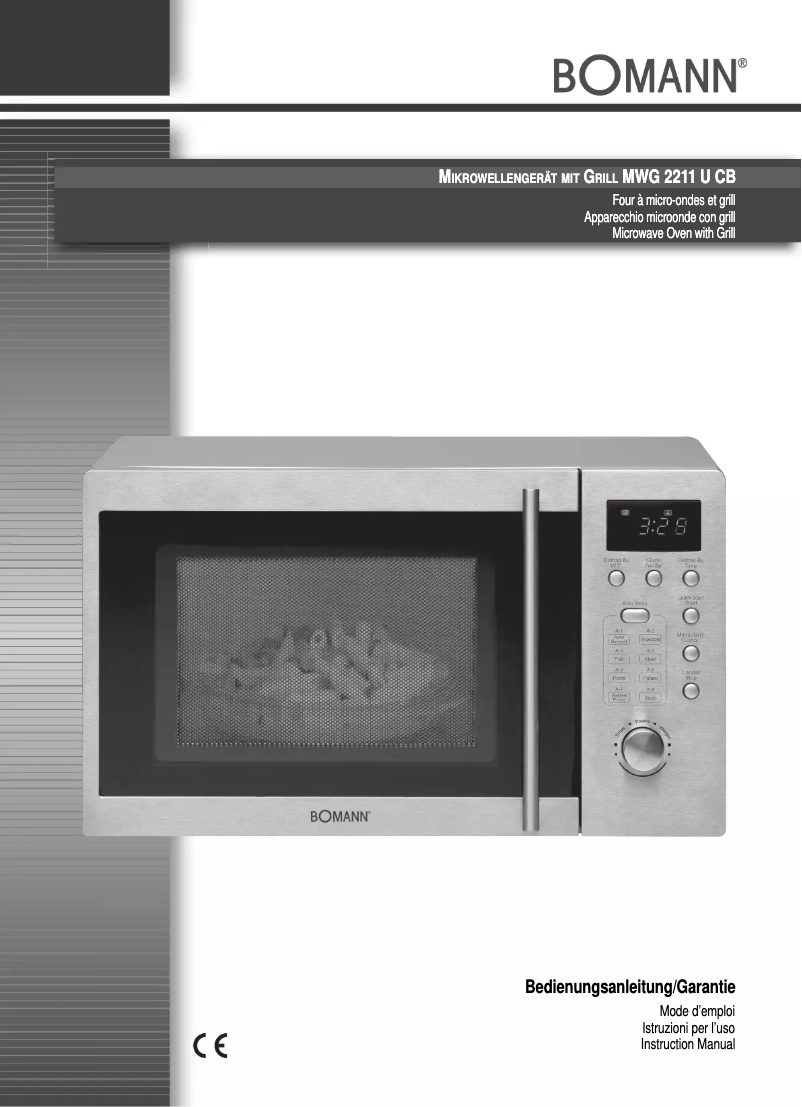 Page 1 de la notice Manuel utilisateur Bomann MWG 2211 U CB