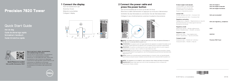 Page n°1 - Manuel utilisateur Dell Precision 7820 Tower
