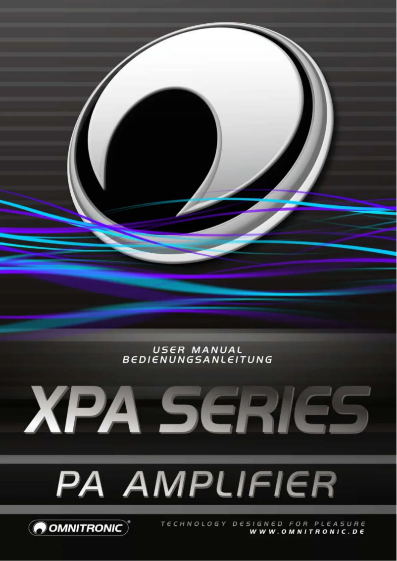 Page n°1 - Manuel utilisateur Omnitronic XPA-1800