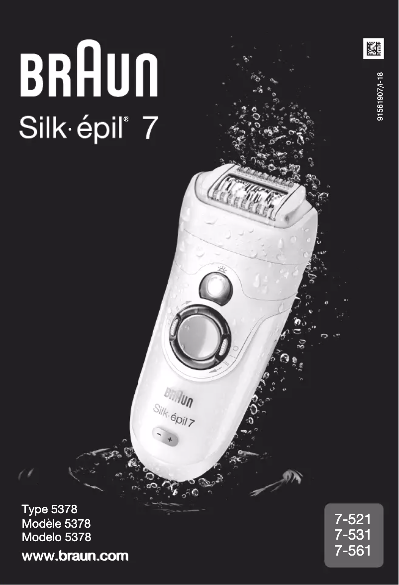 Page n°1 - Manuel utilisateur Braun Silk-épil 7 7-531