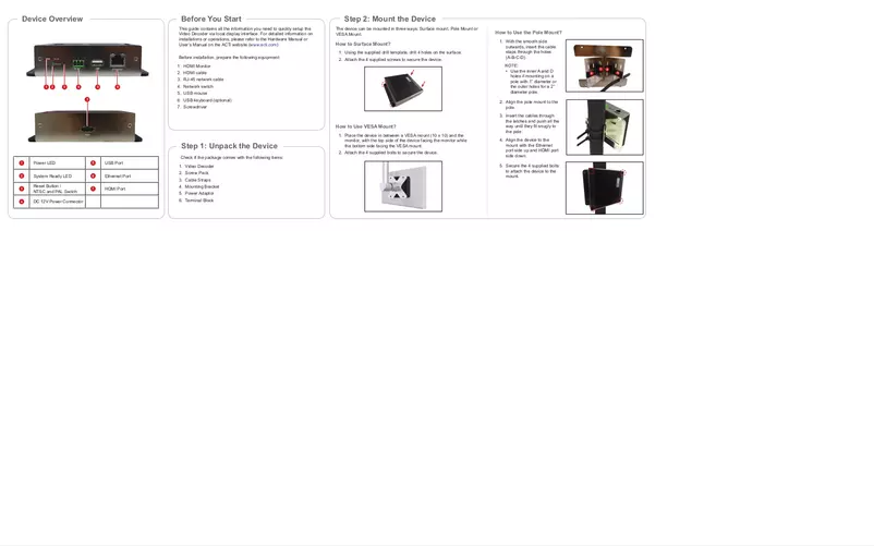 Image de la première page du manuel de l'appareil ECD-1100