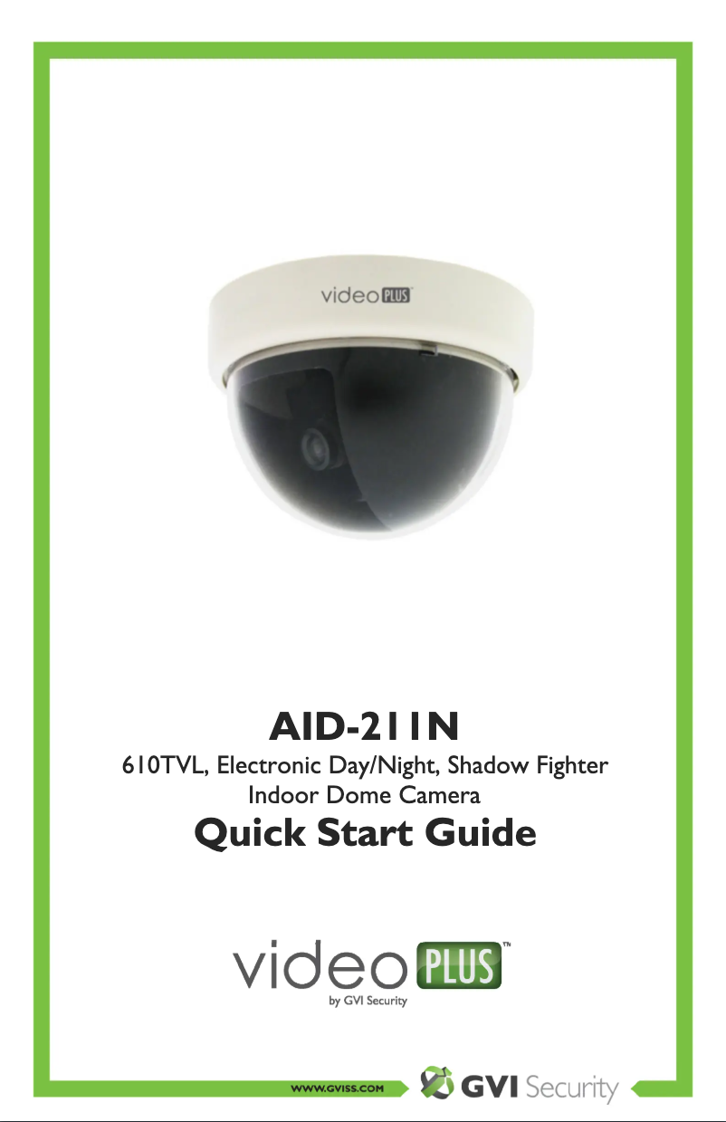 Image de la première page du manuel de l'appareil videoPLUS AID-211N