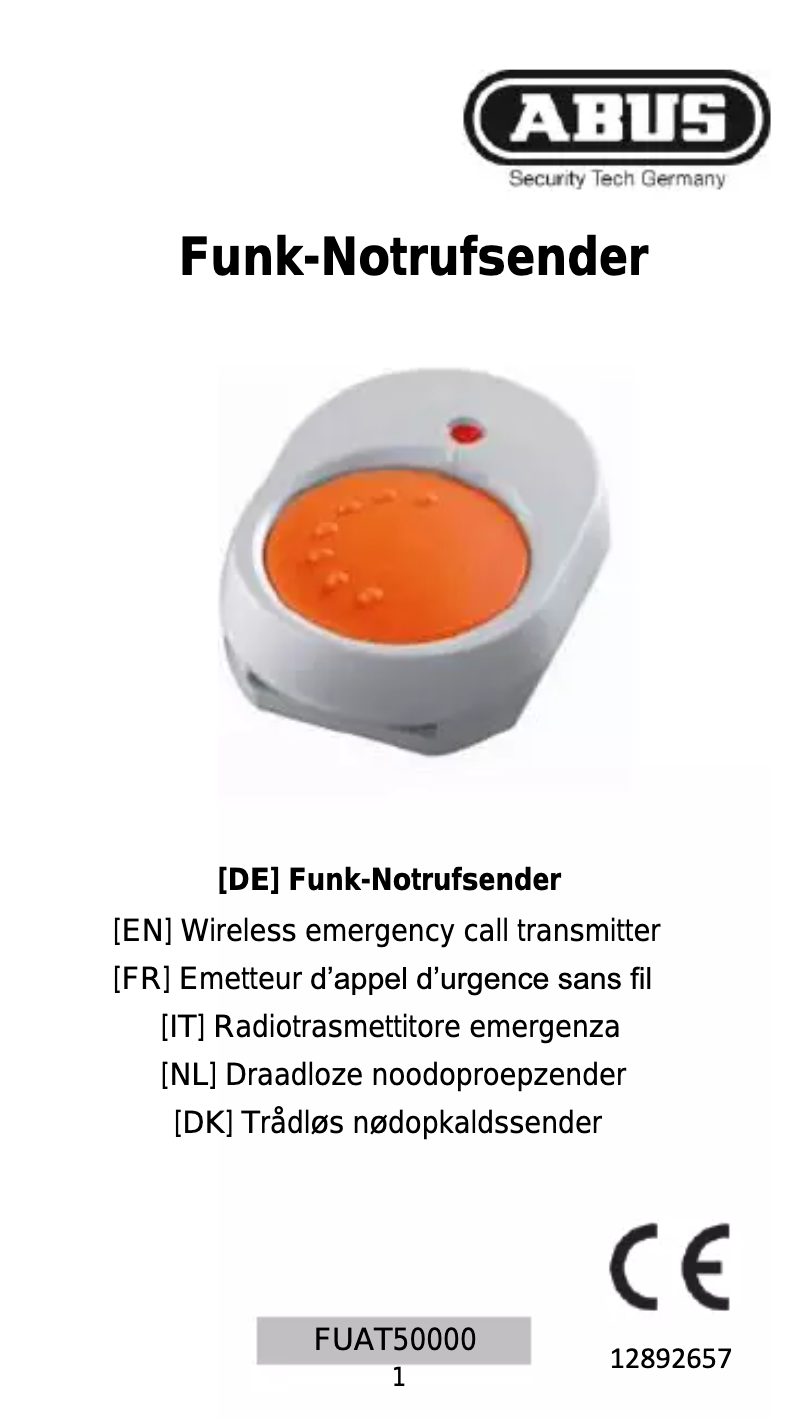 Página 1 del manual Manual de instrucciones Abus FUAT50000