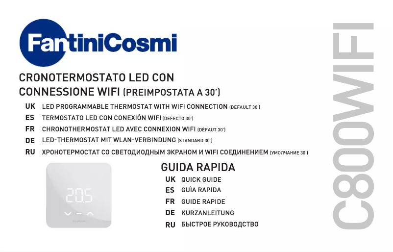 Page n°1 - Manuel utilisateur Fantini Cosmi C800WIFIPRO