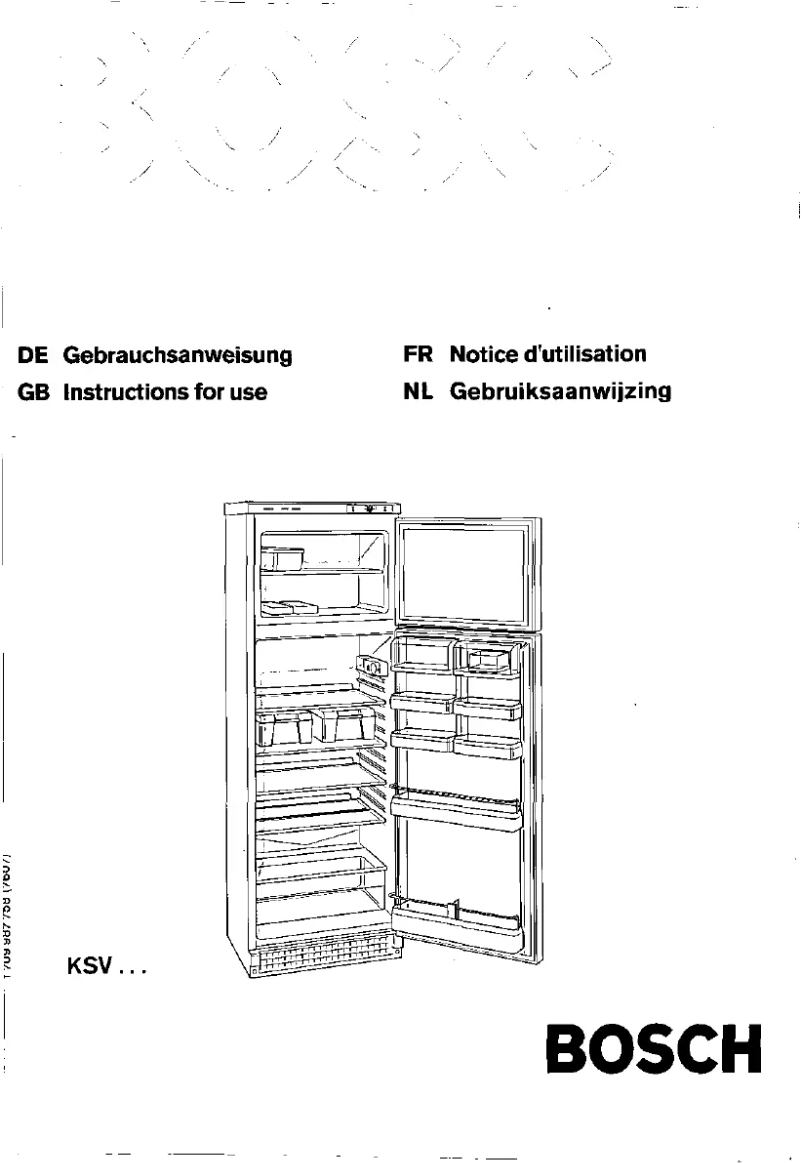 Página 1 del manual Manual de usuario Bosch KSV2003
