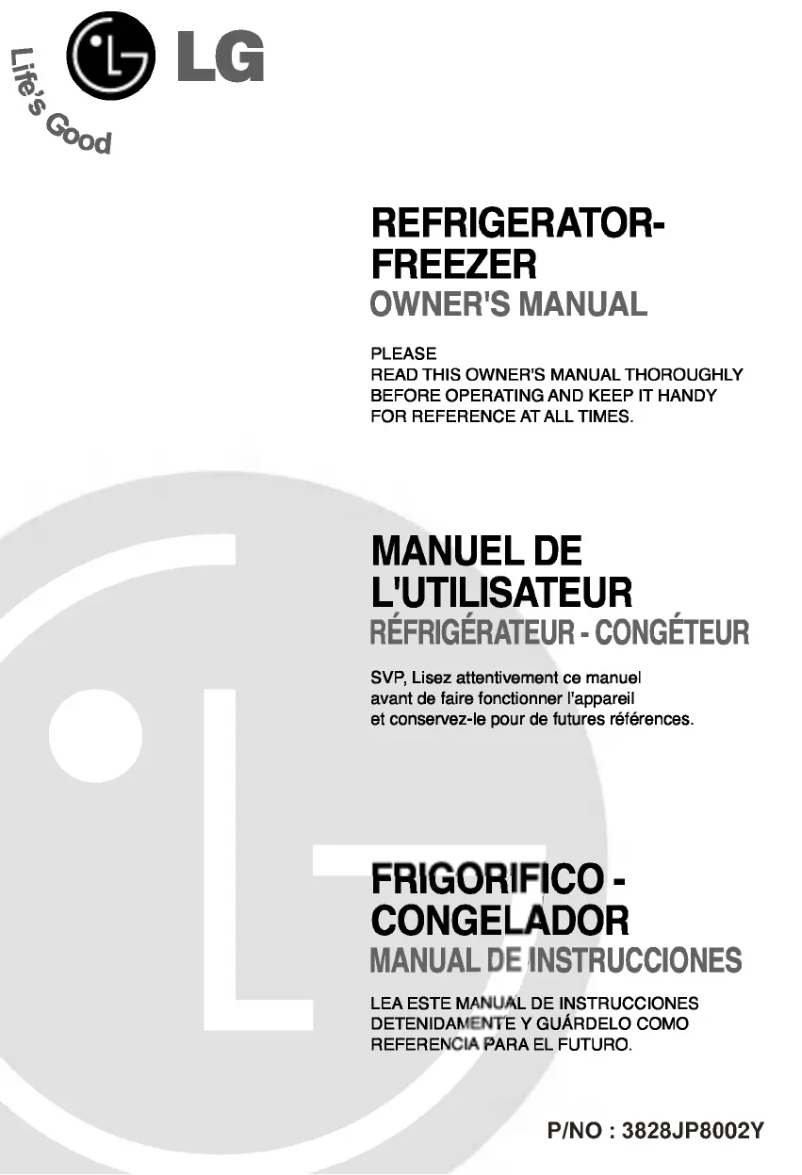 Page 1 de la notice Manuel utilisateur LG GN-U212RLK