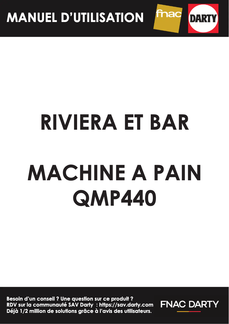 Image de la première page du manuel de l'appareil QMP440