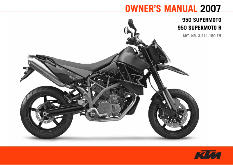 Page n°1 - Manuel utilisateur KTM 950 Supermoto R (2007)