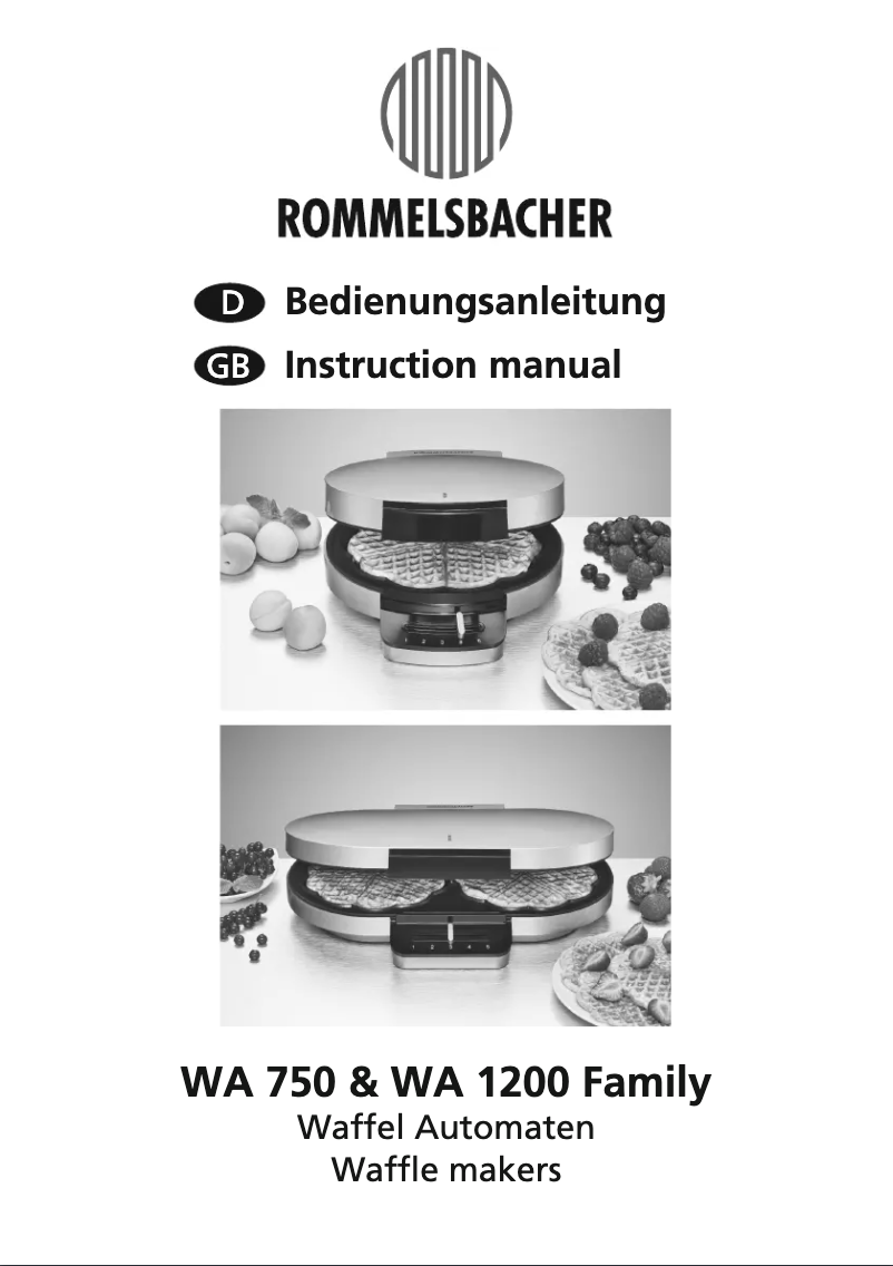 Página 1 del manual Manual de usuario Rommelsbacher WA 750