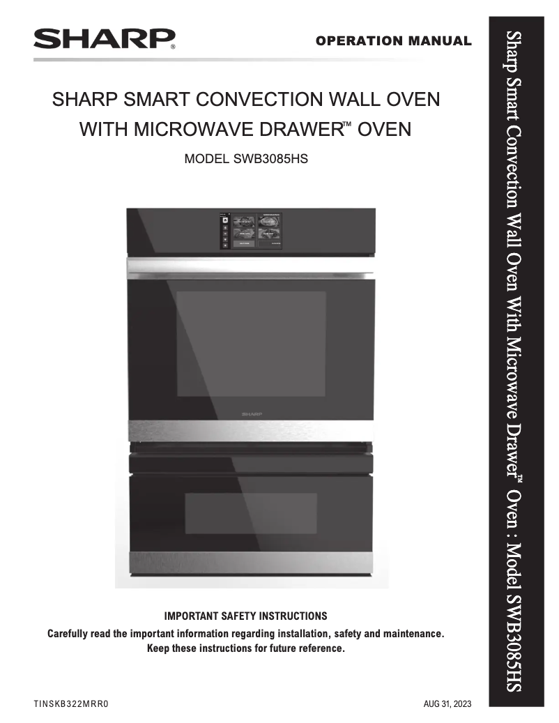 Page 1 de la notice Manuel utilisateur Sharp SWB3085HS