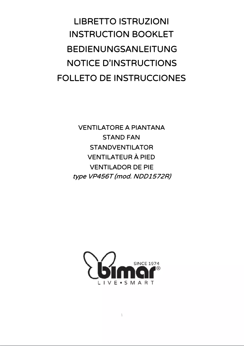 Page 1 de la notice Manuel utilisateur Bimar VP456T