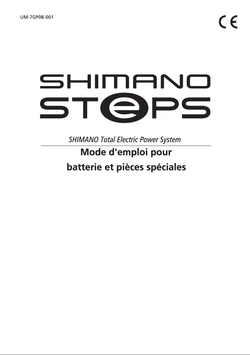 Page 1 de la notice Manuel utilisateur Shimano EC-E8004-7