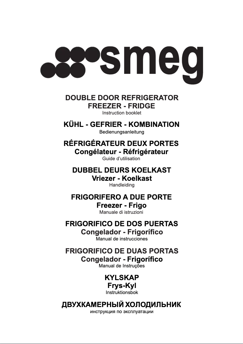 Page 1 de la notice Manuel utilisateur Smeg FD43PS1