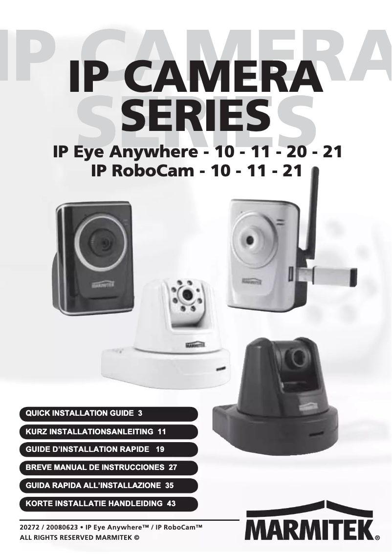 Page n°1 - Manuel utilisateur Marmitek IP Eye Anywhere 10