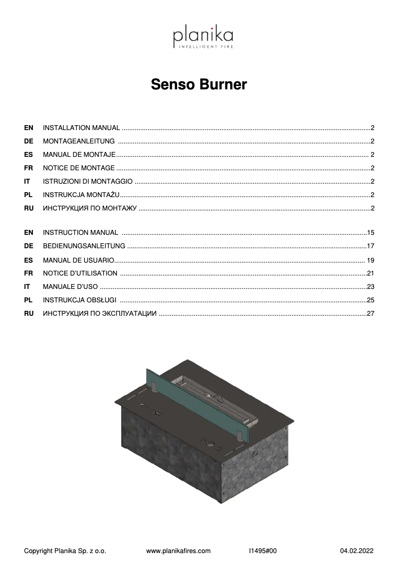 Image de la première page du manuel de l'appareil Senso