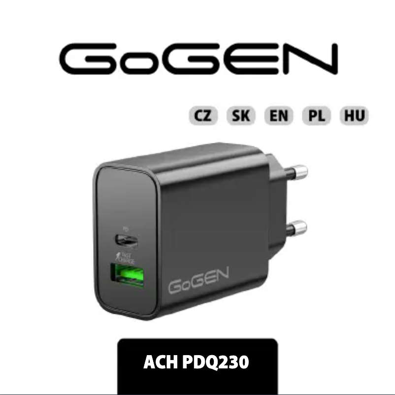 Page n°1 - Manuel utilisateur GoGen ACHPDQ230