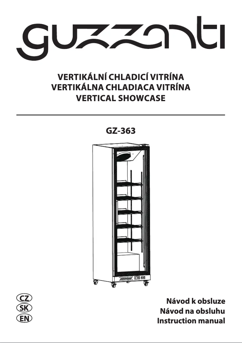 Page 1 de la notice Manuel utilisateur Guzzanti GZ 363