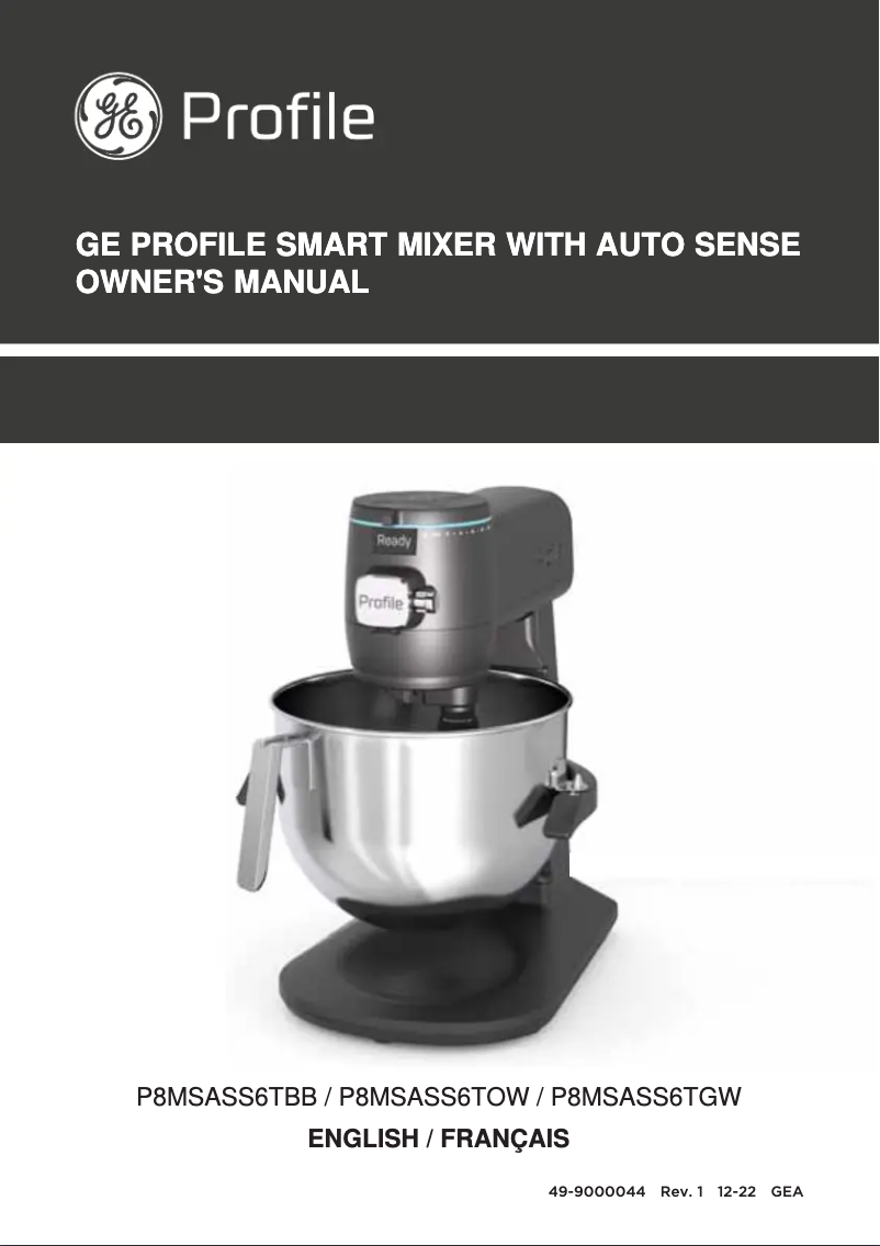 Page 1 de la notice Manuel d'utilisation et d'entretien GE Profile P8MSASS6TGW