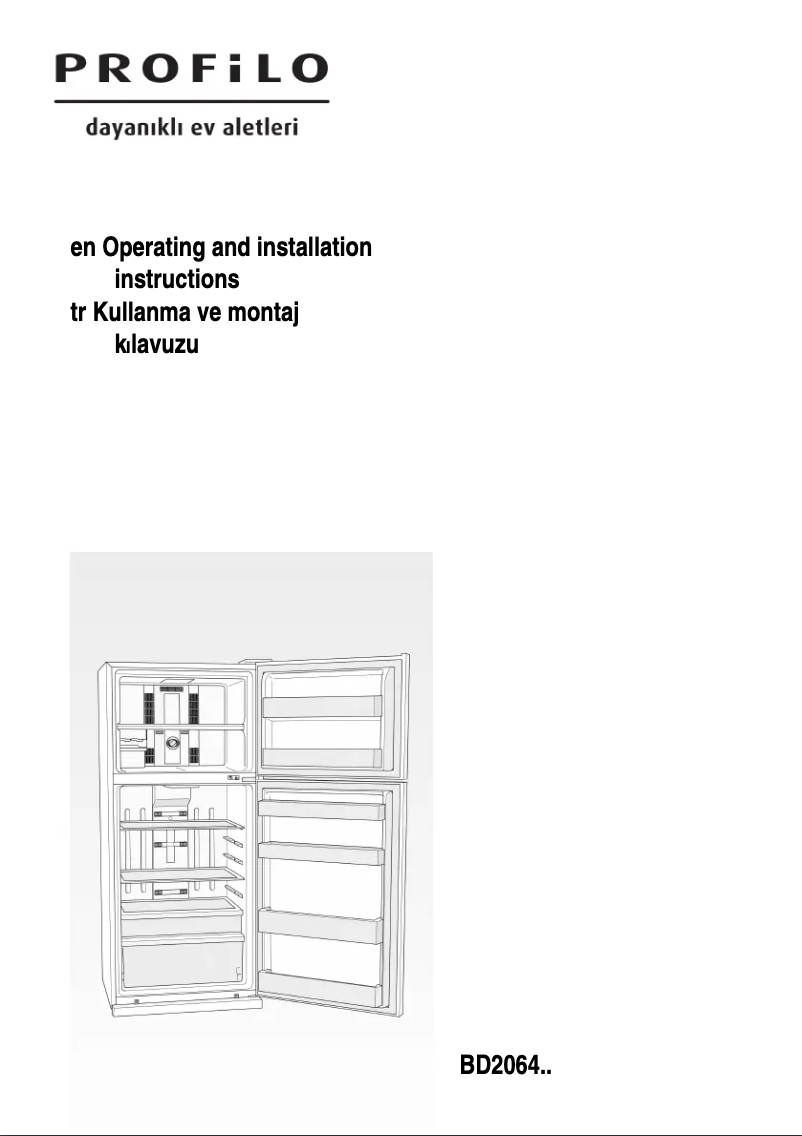 Page 1 de la notice Manuel utilisateur Profilo BD2164L2VN