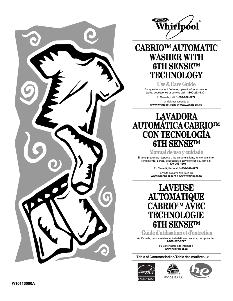 Imagen de la primera página del manual del dispositivo WTW6600SG