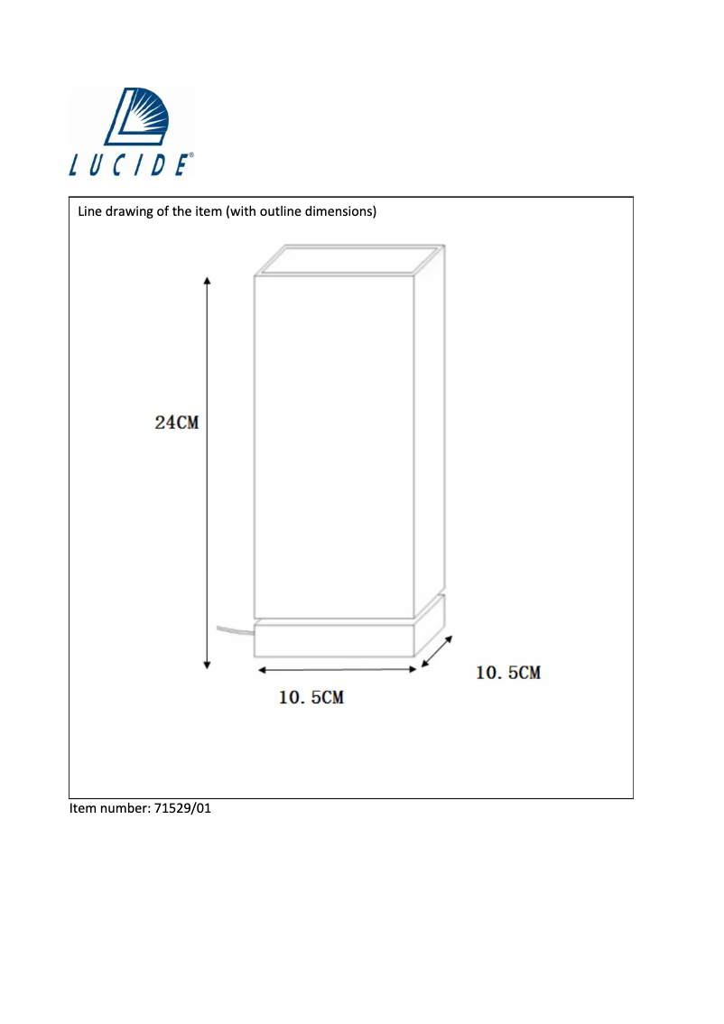 Page 1 de la notice Manuel utilisateur Lucide Colour 71529/01/39