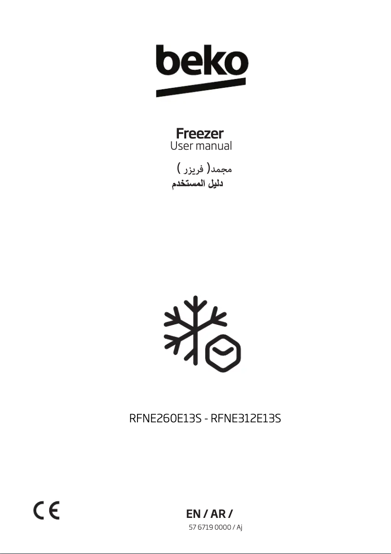 Page 1 de la notice Manuel utilisateur Beko RFNE260E13S