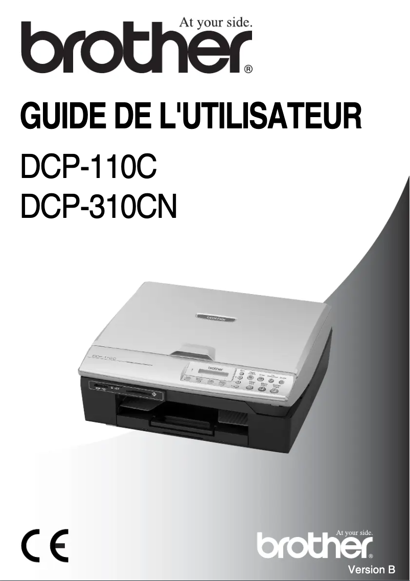 Image de la première page du manuel de l'appareil DCP-310CN