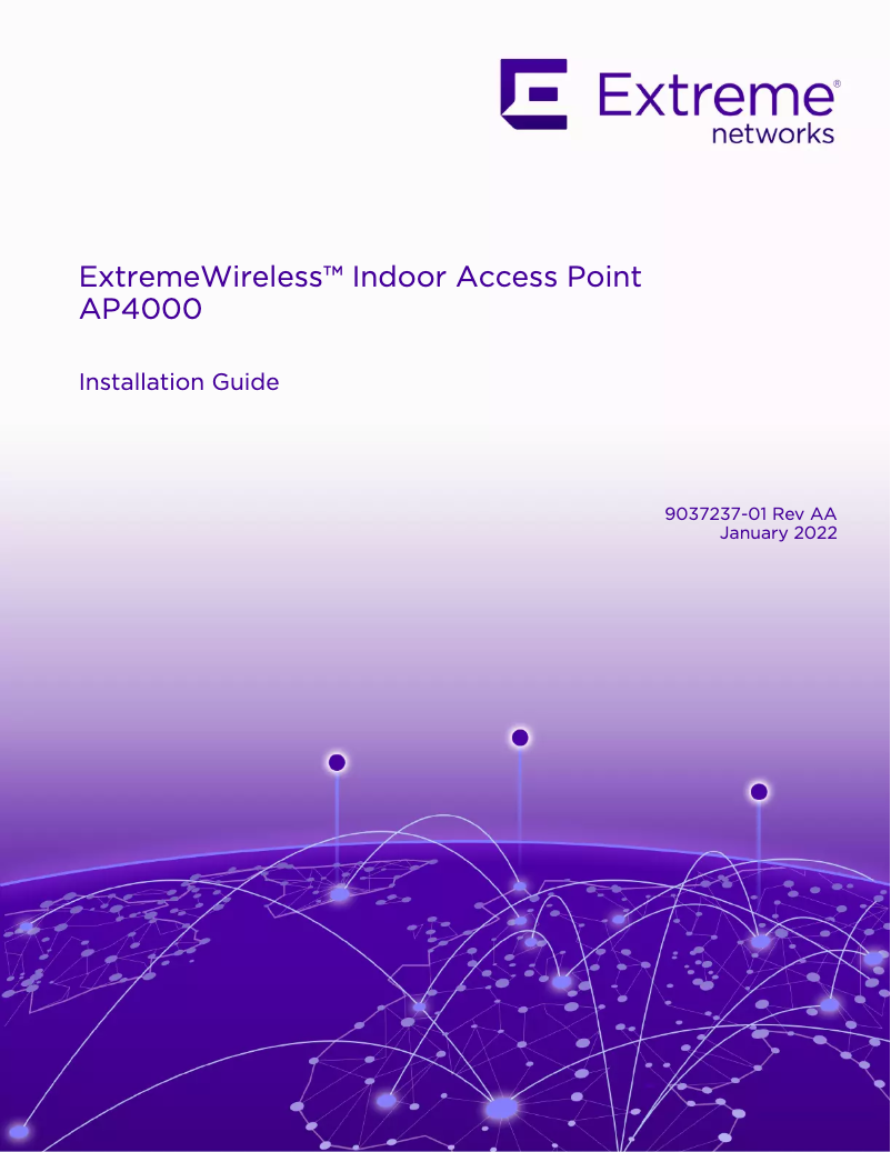 Image de la première page du manuel de l'appareil ExtremeWireless AP4000