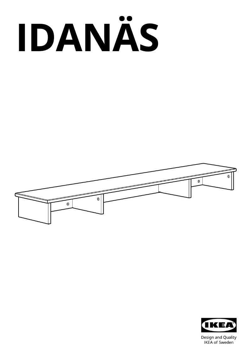 Image de la première page du manuel de l'appareil IDANÄS 705.141.62