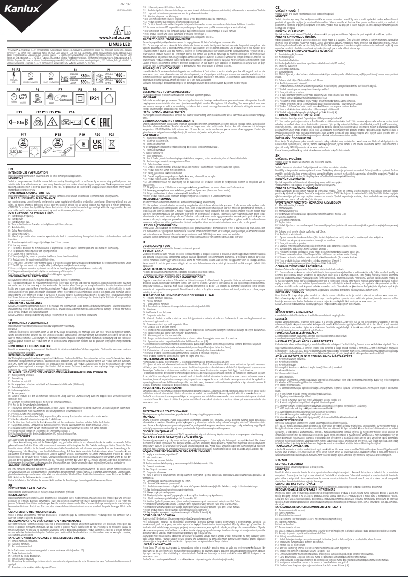 Page 1 de la notice Manuel utilisateur Kanlux LINUS LED 7W-NW