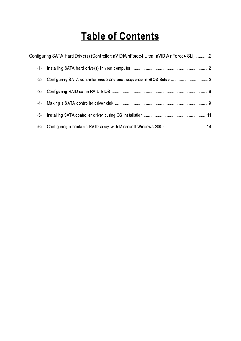 Page n°1 - Guide d'installation Gigabyte GA-K8N Pro-SLI